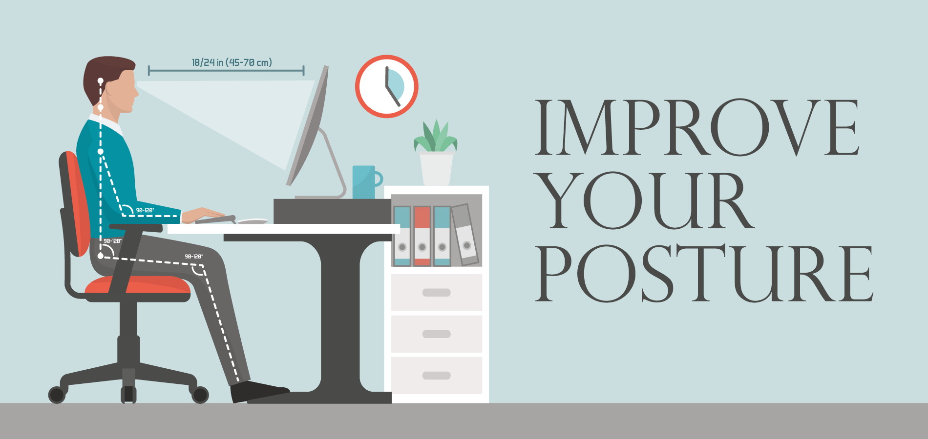 take these small tips to improve your posture in the office